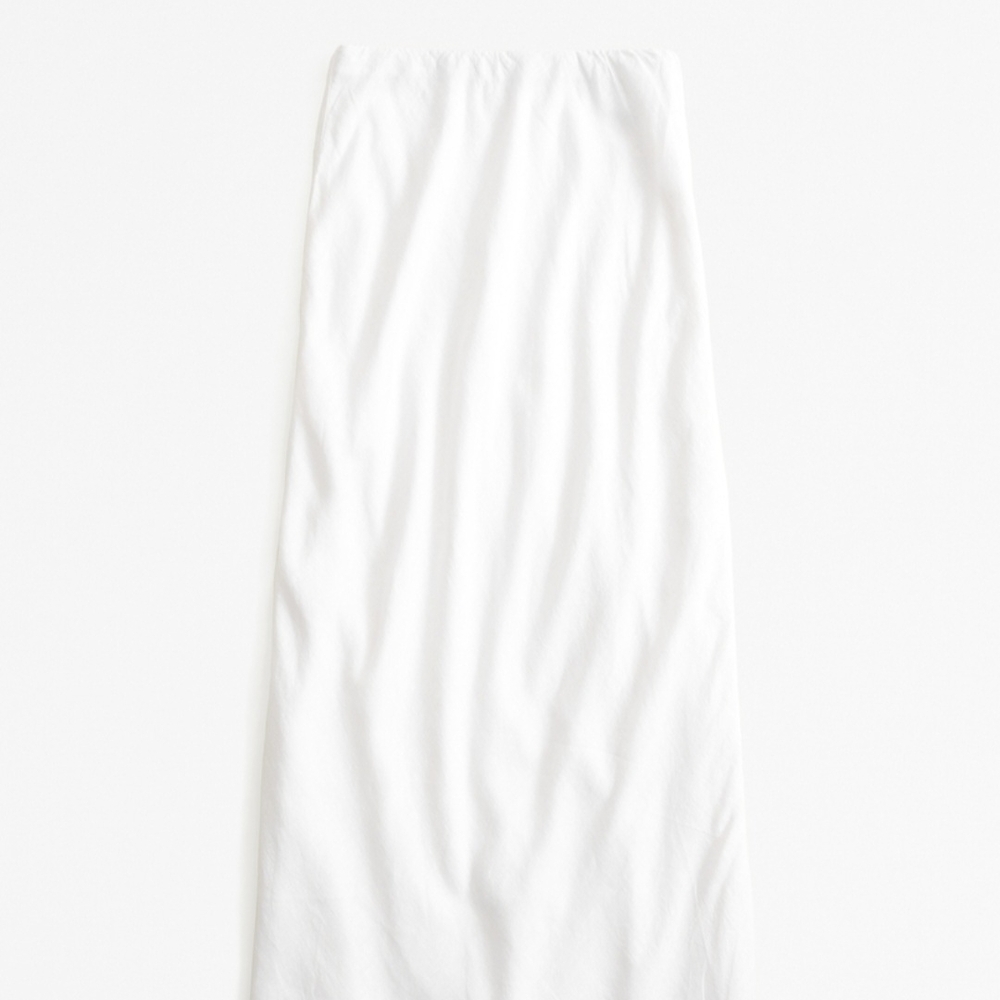 Abercrombie & Fitch White Column Maxi Skirt